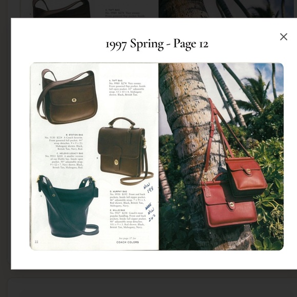 VINTAGE COACH WILLIS BAG 9927 in RED - Picture 14 of 14